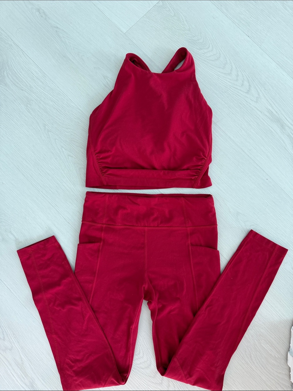 Red Athleta Workout Set